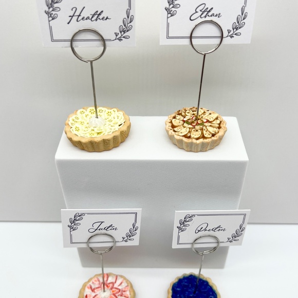 Fruit Tart Place Card Holders - Set of 4 - Apple, Banana, Blueberry, Strawberry - Picture 10 of 16